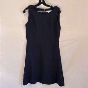 Banana Republic Elegant Black Sleeveless Dress 12 Navy Blue Career Classic